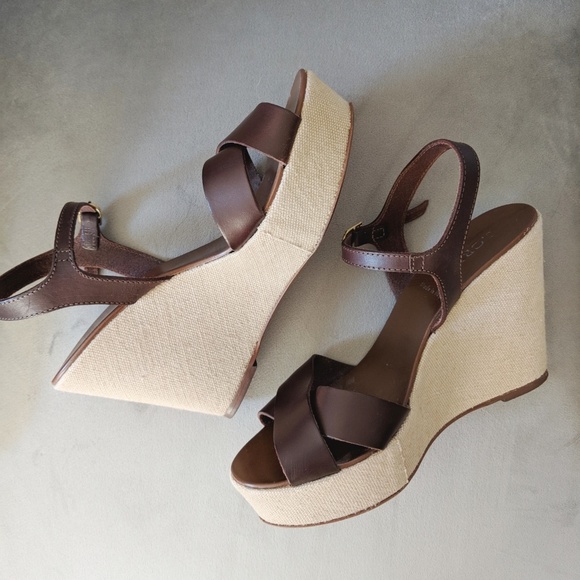 J. Crew Shoes - J Crew Lila leather platform wedges